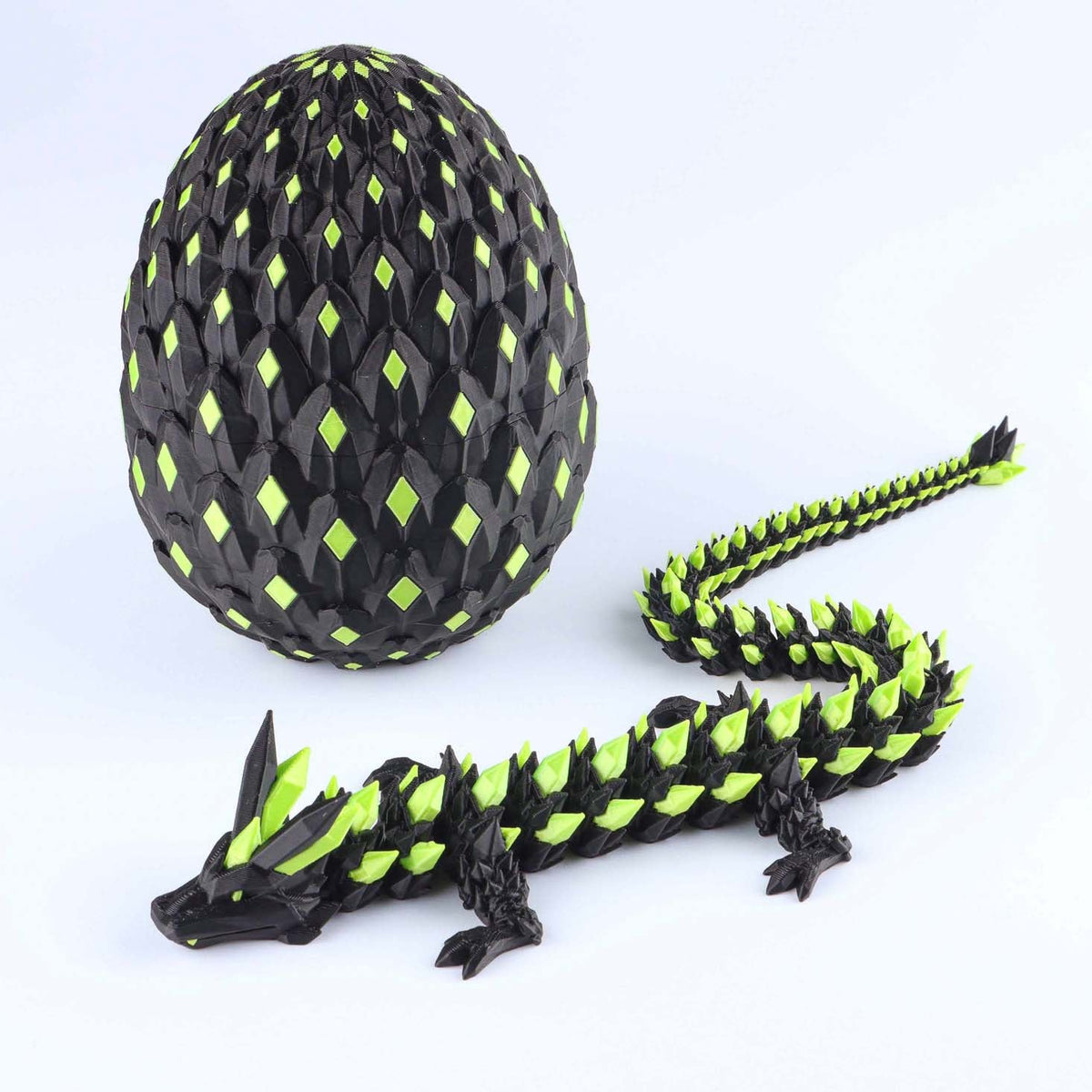 3D Printed Crystal Dragon Fidget Toy – Articulated Flexible Desk Toy | Small to XL