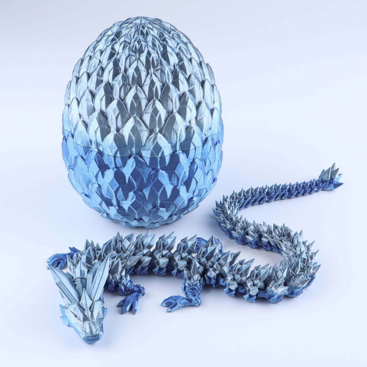 3D Printed Crystal Dragon Fidget Toy – Articulated Flexible Desk Toy | Small to XL