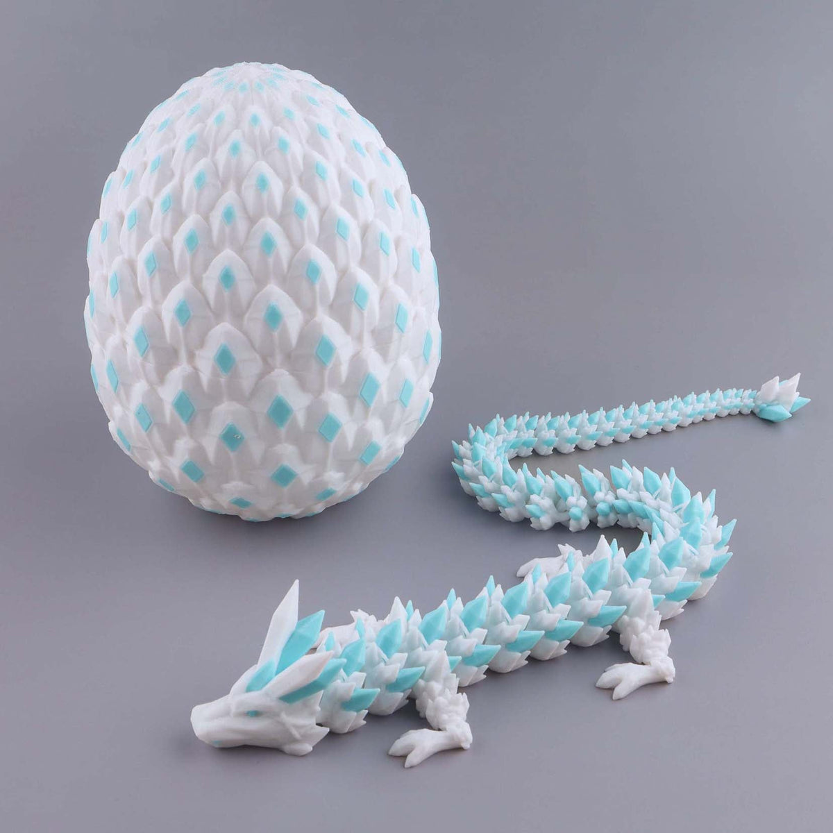 3D Printed Crystal Dragon Fidget Toy – Articulated Flexible Desk Toy | Small to XL
